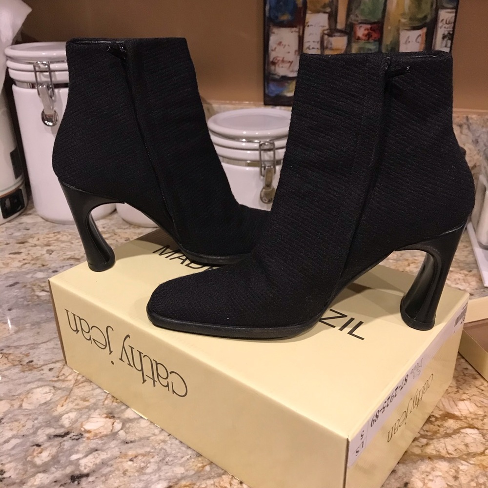 Donna Karan Fabric Ankle Boots